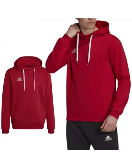Adidas H57512 Kapşonlu Sweat Kırmızı
