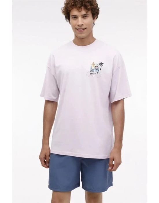 KINETIX ML MACK 11BCH-212 Lila T-Shirt