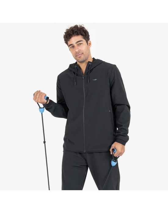 Lescon 23N-1148 Fermuarlı Kapşonlu Üst Siyah