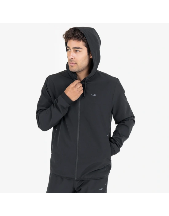 Lescon 23N-1148 Fermuarlı Kapşonlu Üst Siyah