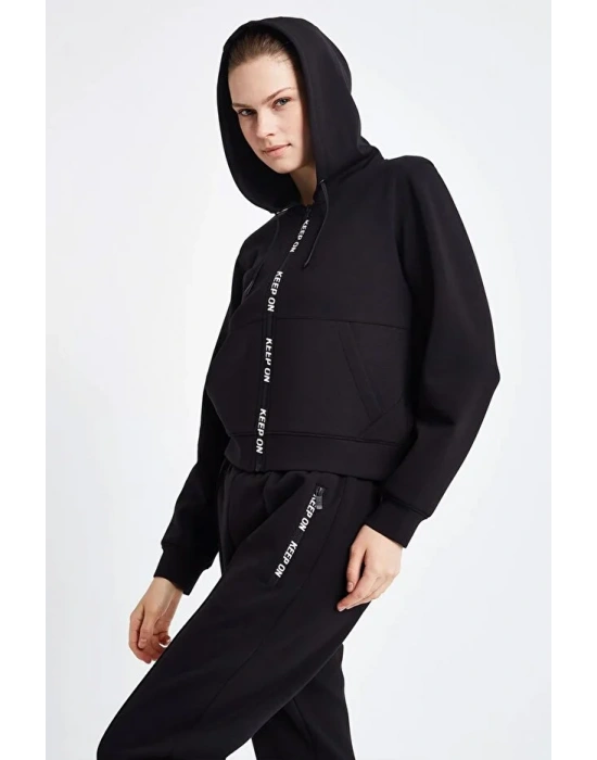 Lescon 24N-2136 Kapşonlu Üst Siyah