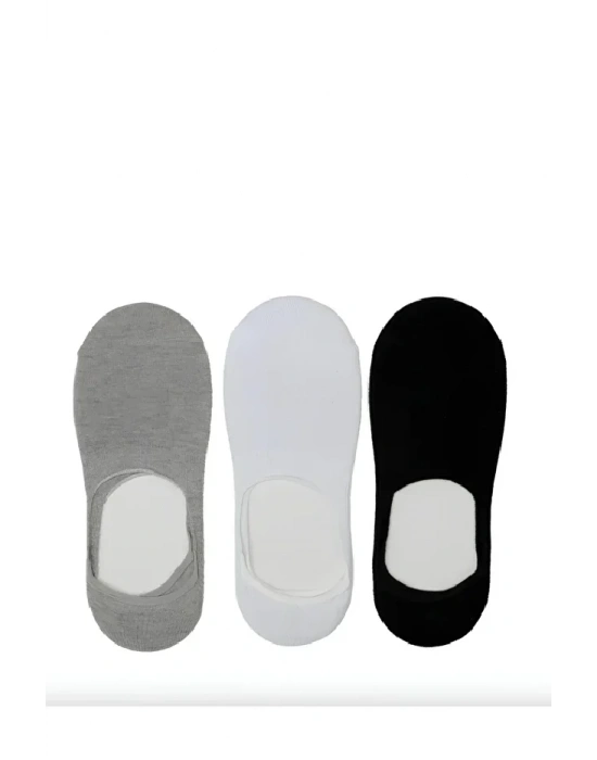 Lumberjack MB DARREN-B 3lü Babet Çorap Siyah-Beyaz-Gri (40-46)