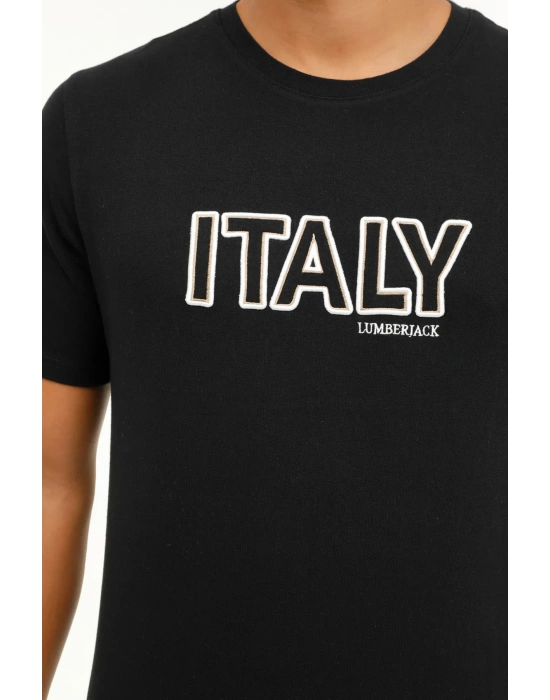 Lumberjack ML Heirs 11HS54 T-Shirt Siyah