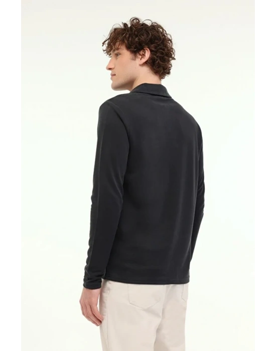 Lumberjack ML Luke 15ITL1080 5FX Yakalı Sweat Siyah