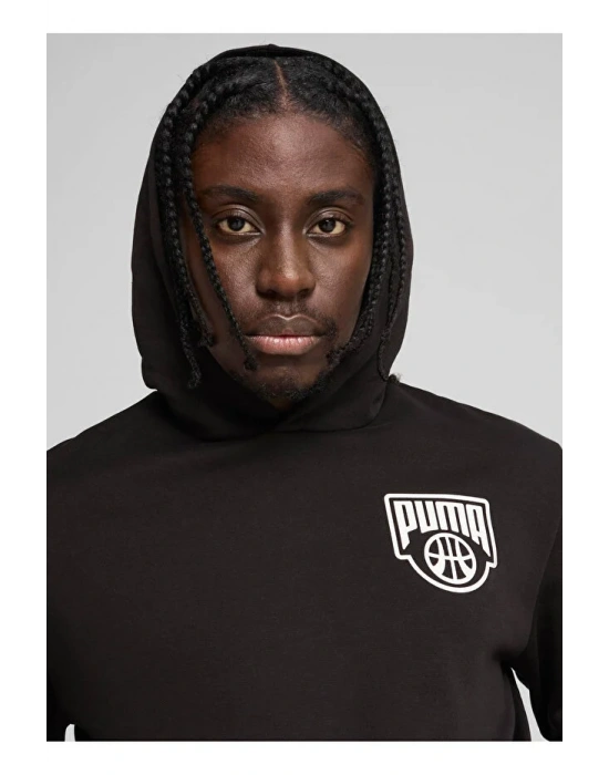 Puma 630290-01 Posterize Kapşonlu Eşofman Üst Siyah