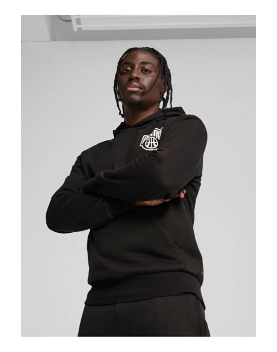 Puma 630290-01 Posterize Kapşonlu Eşofman Üst Siyah