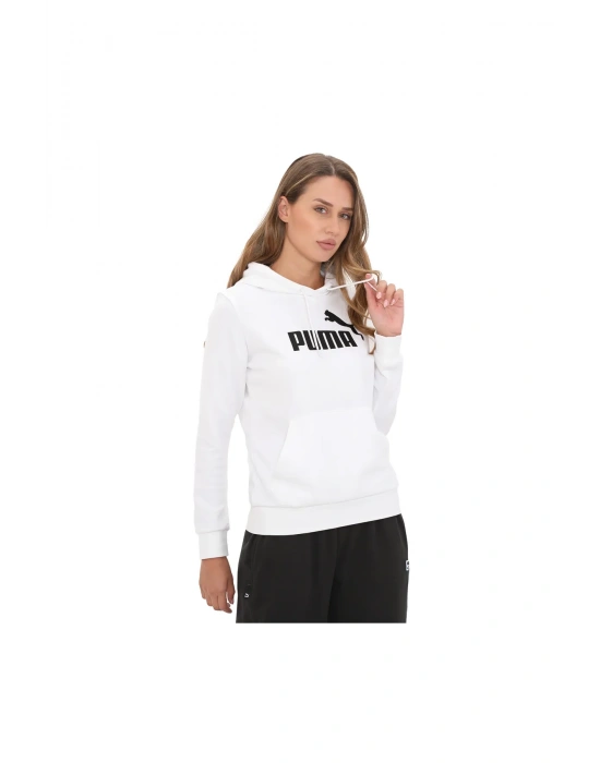Puma Ess Logo Hoodie 586791-02 Beyaz