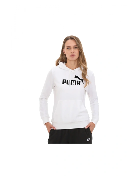 Puma Ess Logo Hoodie 586791-02 Beyaz