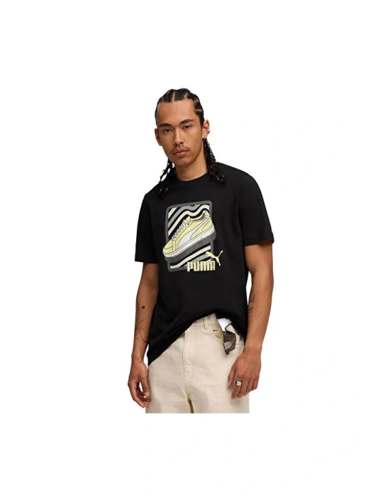 Puma Graphic Tee 688033-01 T-Shirt Siyah