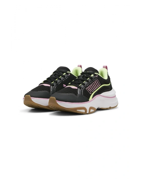 Puma Softride Divine 310163-07 Siyah-Yeşil-Pembe