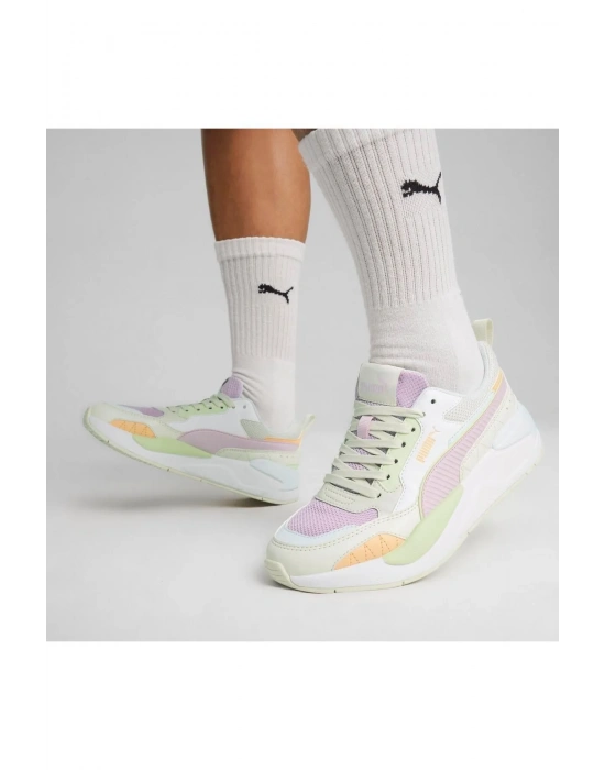 Puma X-Ray 2 Square Beyaz-Gri-Truncu-Lila