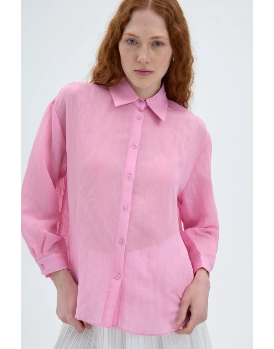 Quzu 25YGML00188 Gömlek Pembe