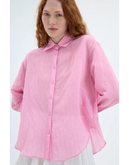 Quzu 25YGML00688 Gömlek Pembe