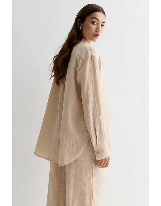 SeeH SH158 Müslin Gömlek Bej