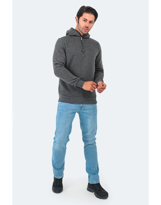 Slazenger Baha ST22WE097-250 Antrasit Kapşonlu Üst