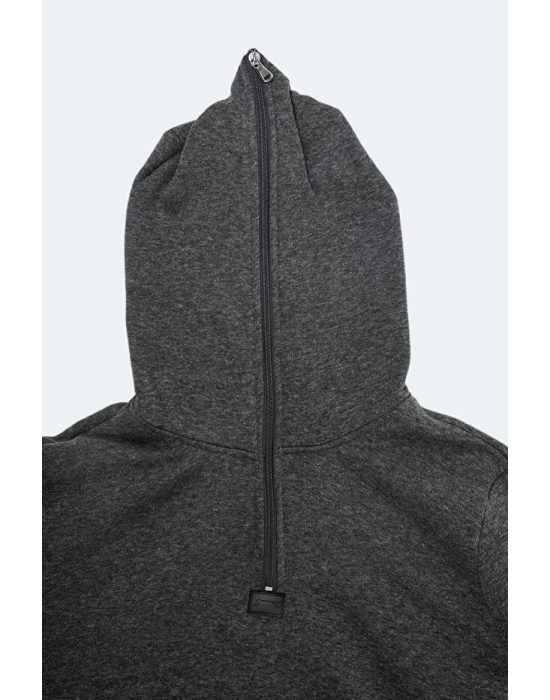 Slazenger Baha ST22WE097-250 Antrasit Kapşonlu Üst