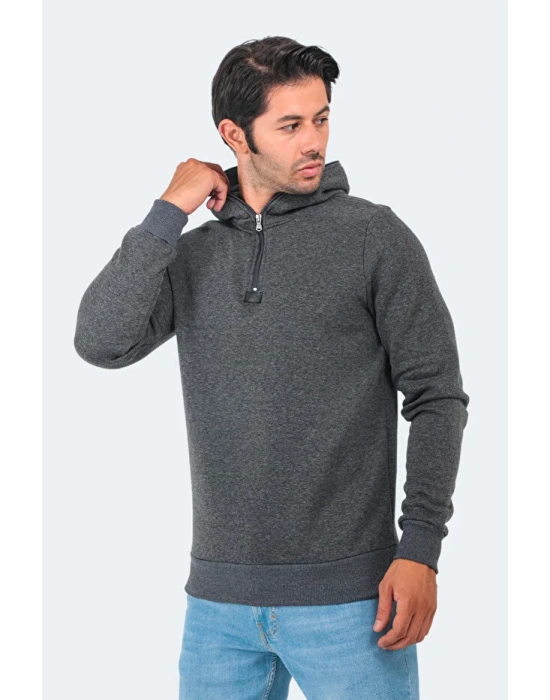 Slazenger Baha ST22WE097-250 Antrasit Kapşonlu Üst