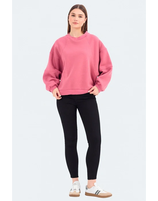 Slazenger Via ST24WK012-677 Gül Sweatshirt