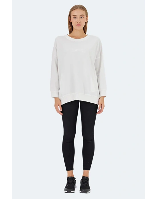 Slazenger Vikenti SW ST24WK037-000 Beyaz Sweatshirt