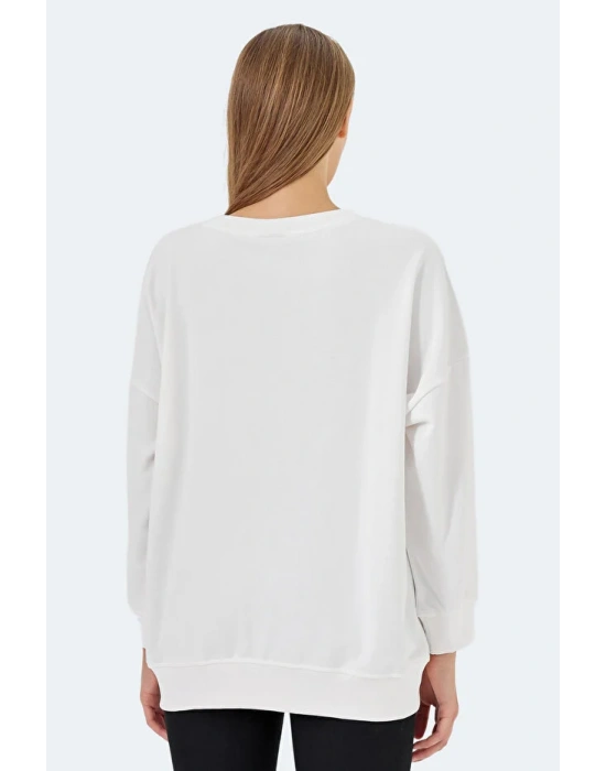 Slazenger Vikenti SW ST24WK037-000 Beyaz Sweatshirt