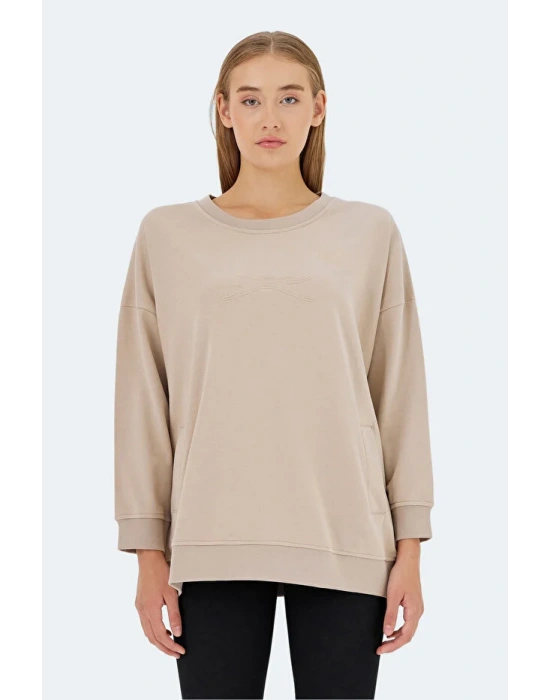 Slazenger Vikenti SW ST24WK037-120 Bej Sweatshirt