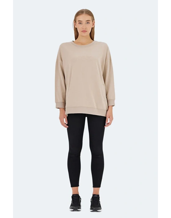 Slazenger Vikenti SW ST24WK037-120 Bej Sweatshirt