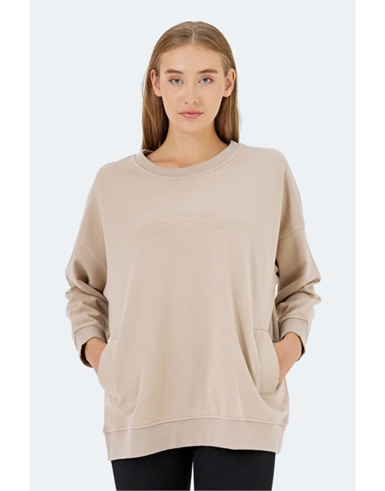 Slazenger Vikenti SW ST24WK037-120 Bej Sweatshirt