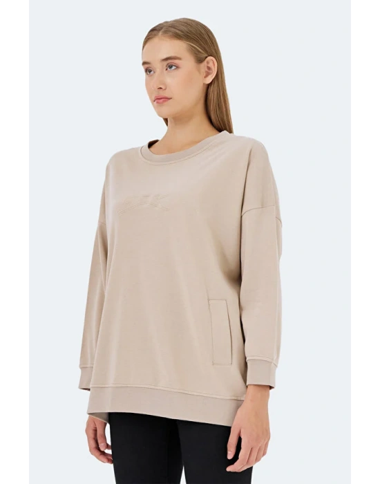 Slazenger Vikenti SW ST24WK037-120 Bej Sweatshirt