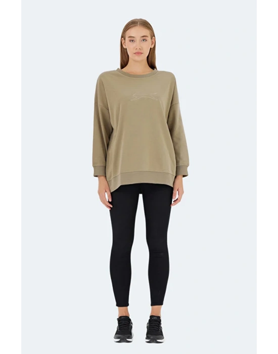 Slazenger Vikenti SW ST24WK037-808 Koyu Yeşil Sweatshirt