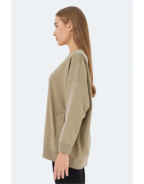 Slazenger Vikenti SW ST24WK037-808 Koyu Yeşil Sweatshirt