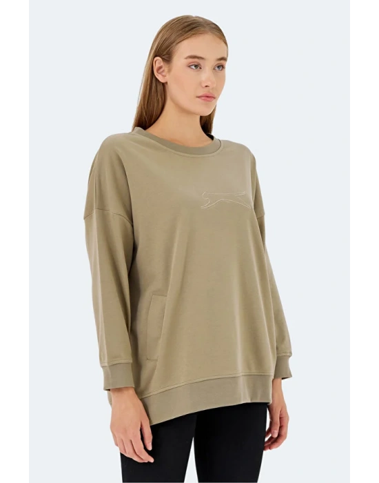 Slazenger Vikenti SW ST24WK037-808 Koyu Yeşil Sweatshirt