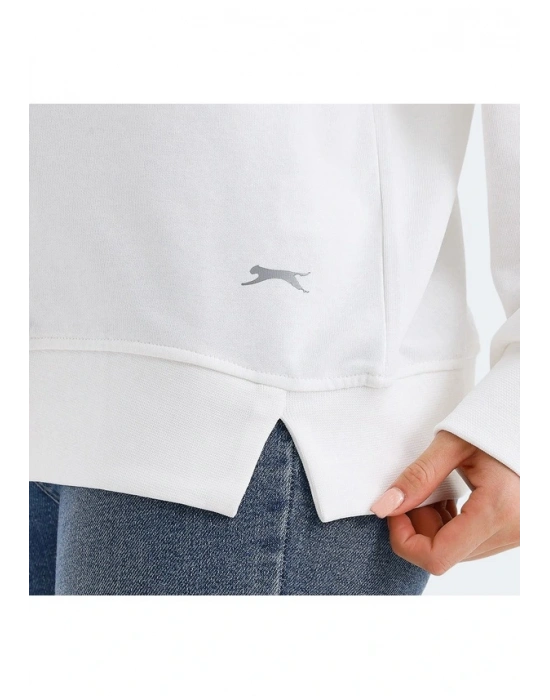 Slazenger Virtue ST24WK021-000 Beyaz Sweatshirt