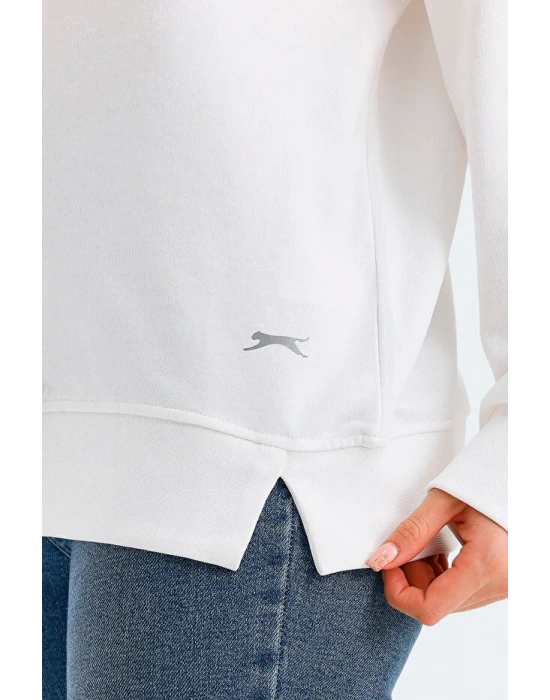Slazenger Virtue ST24WK021-000 Beyaz Sweatshirt