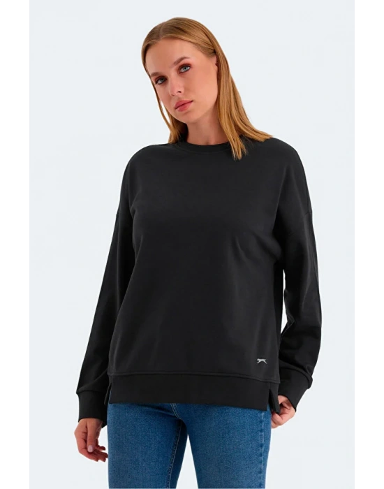 Slazenger Virtue ST24WK021-500 Siyah Sweatshirt