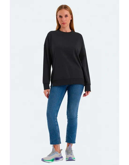 Slazenger Virtue ST24WK021-500 Siyah Sweatshirt