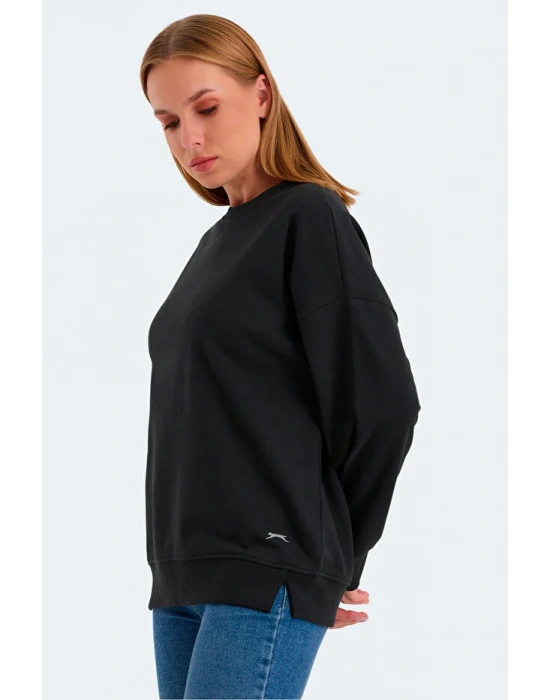 Slazenger Virtue ST24WK021-500 Siyah Sweatshirt