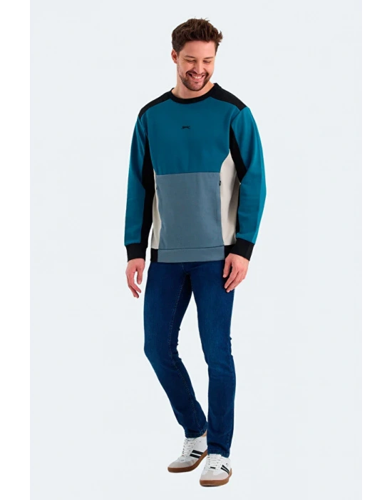 Slazenger Vitali ST24WE054-825 Mavi Sweatshirt