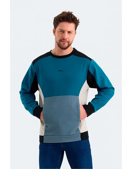 Slazenger Vitali ST24WE054-825 Mavi Sweatshirt