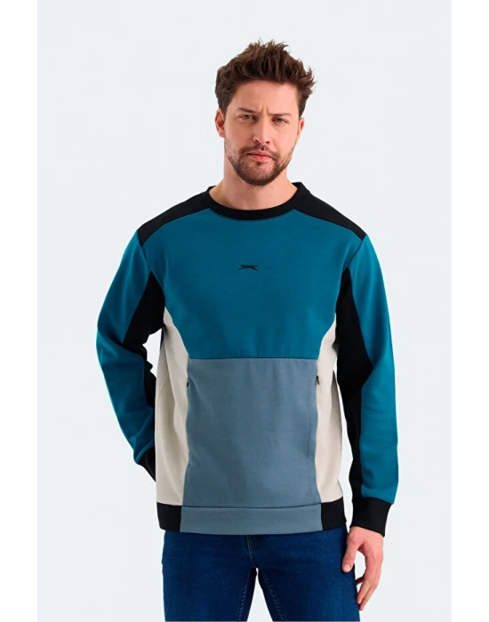 Slazenger Vitali ST24WE054-825 Mavi Sweatshirt