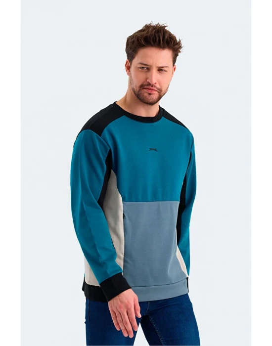 Slazenger Vitali ST24WE054-825 Mavi Sweatshirt