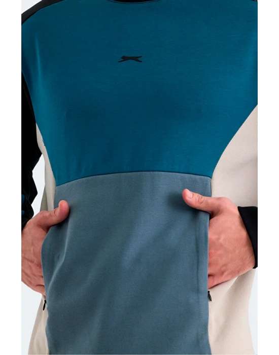 Slazenger Vitali ST24WE054-825 Mavi Sweatshirt