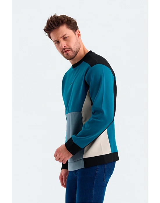 Slazenger Vitali ST24WE054-825 Mavi Sweatshirt