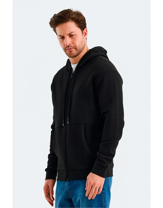 Slazenger Vonda ST24WE045-500 Siyah Kapşonlu Üst