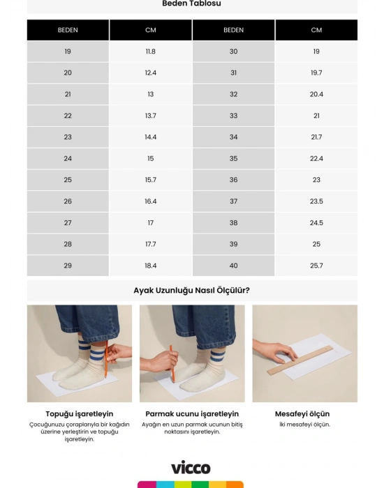 Vicco Ayden Sneaker Beyaz 22-25