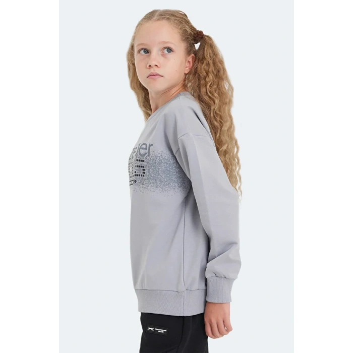 Slazenger LAST ST24WC002-280 Sweat Taş Gri