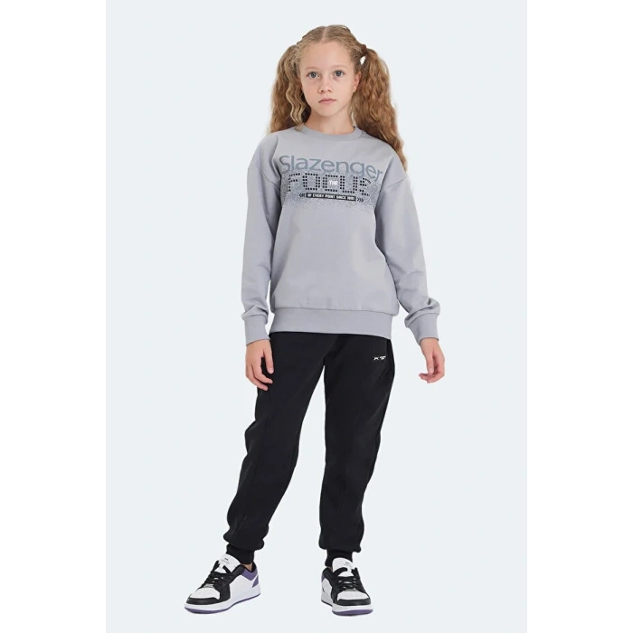Slazenger LAST ST24WC002-280 Sweat Taş Gri