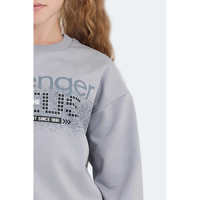 Slazenger LAST ST24WC002-280 Sweat Taş Gri