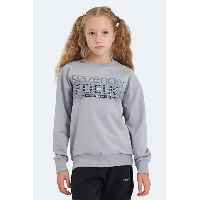 Slazenger LAST ST24WC002-280 Sweat Taş Gri