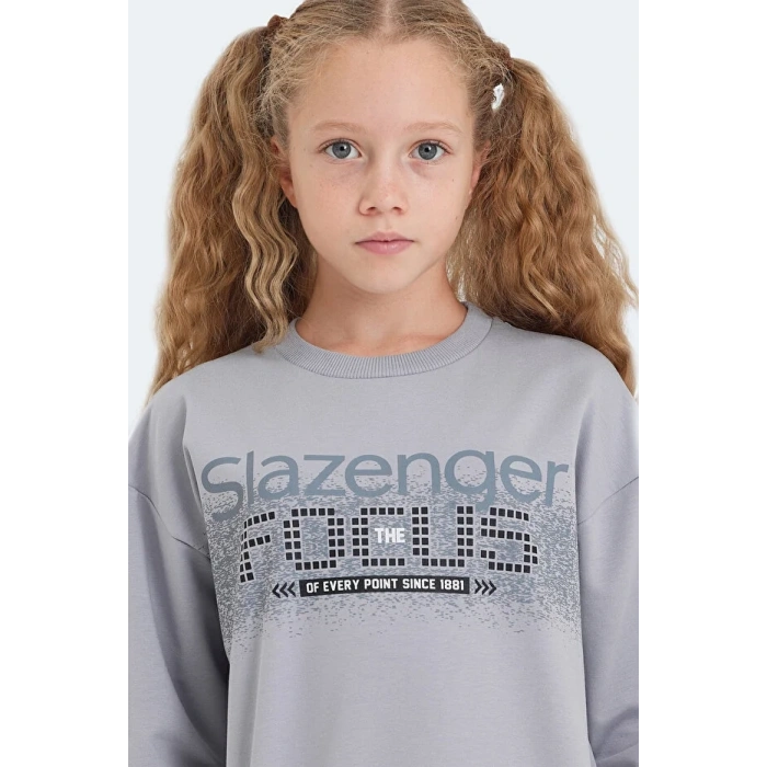 Slazenger LAST ST24WC002-280 Sweat Taş Gri