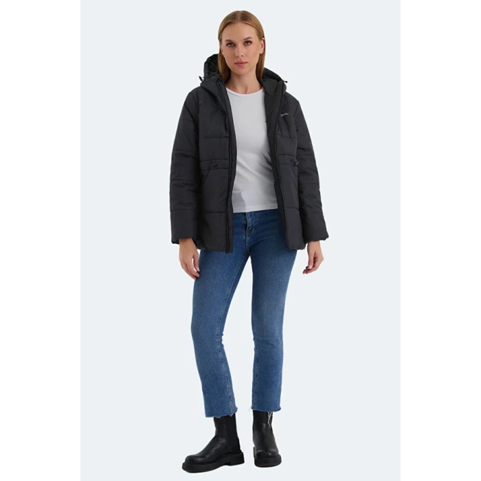 Slazenger ST24JK003-500 Callu Şişme Mont Siyah